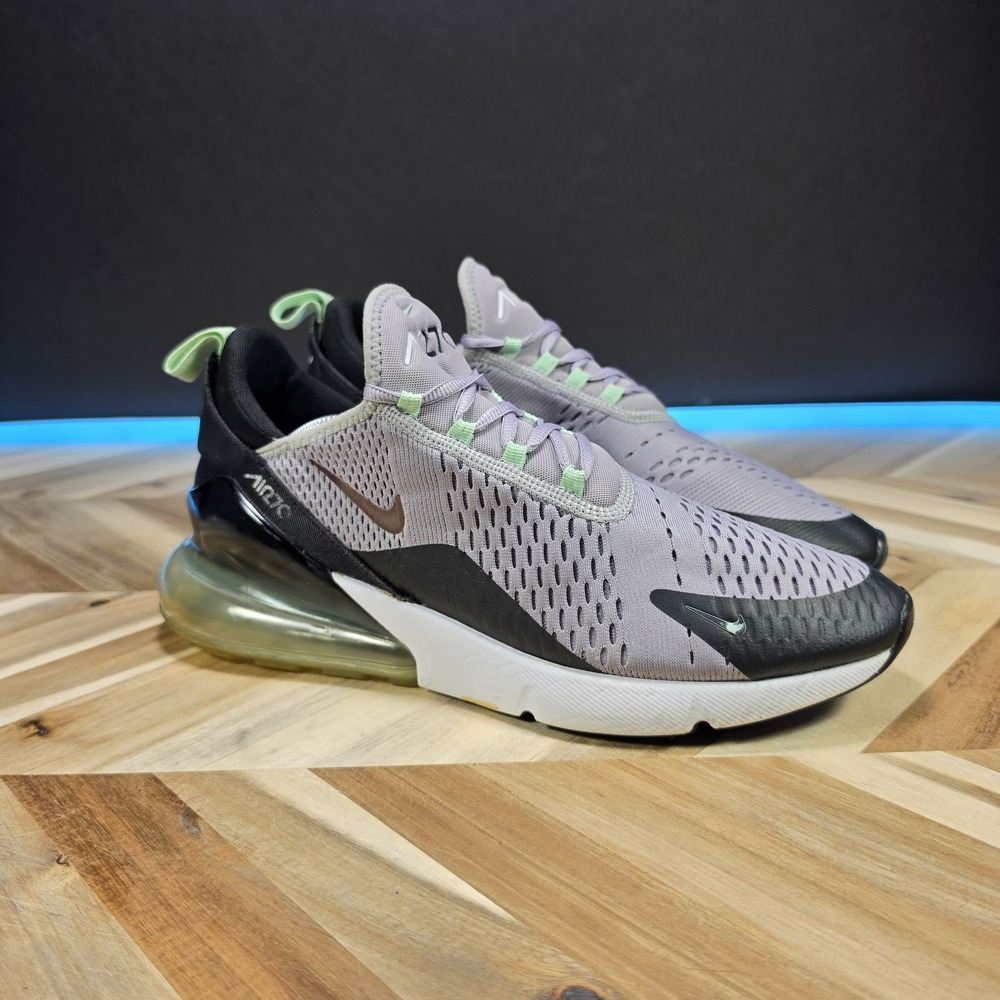 Nike Air Max 270 Mens Grey Black Mint Green Running Shoes CJ0520-001 Size 11.5